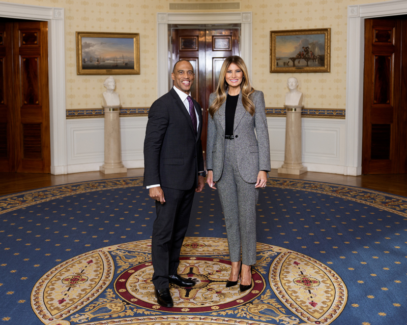 [Photo of Secretary Turner and First Lady of the United States]