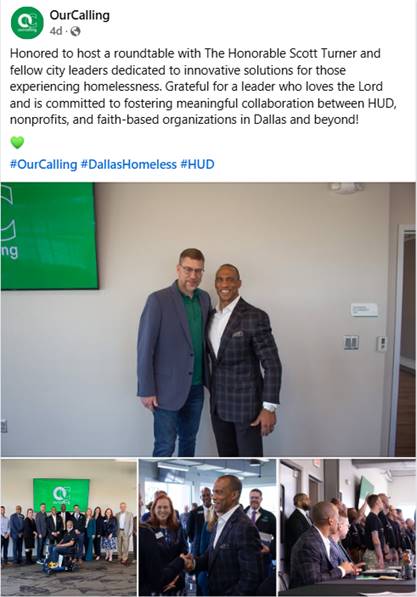 Secretary Turner toured OurCalling