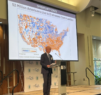 HUD Regional Administrator Duey Stroebel delivers presentation on how Opportunity Zones advance economic and community development. 