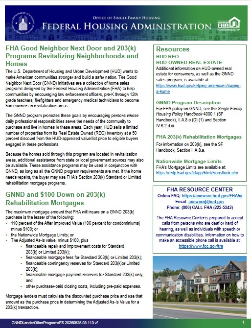 [thumbnail picture of >GNND Combined with Other Programs Lender Fact Sheet]