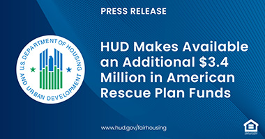 Graphic of FHEO Press Release text and HUD logo