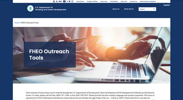FHEO Outreach Tools FHEO Outreach Tools