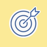 Icon of bullseye and arrow