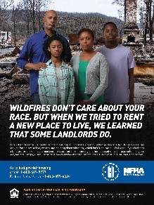 Natural Disaster Relief - Wildfires Don’t Care About Your Race Poster