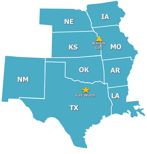 [Multifamily Southwest Region Map]