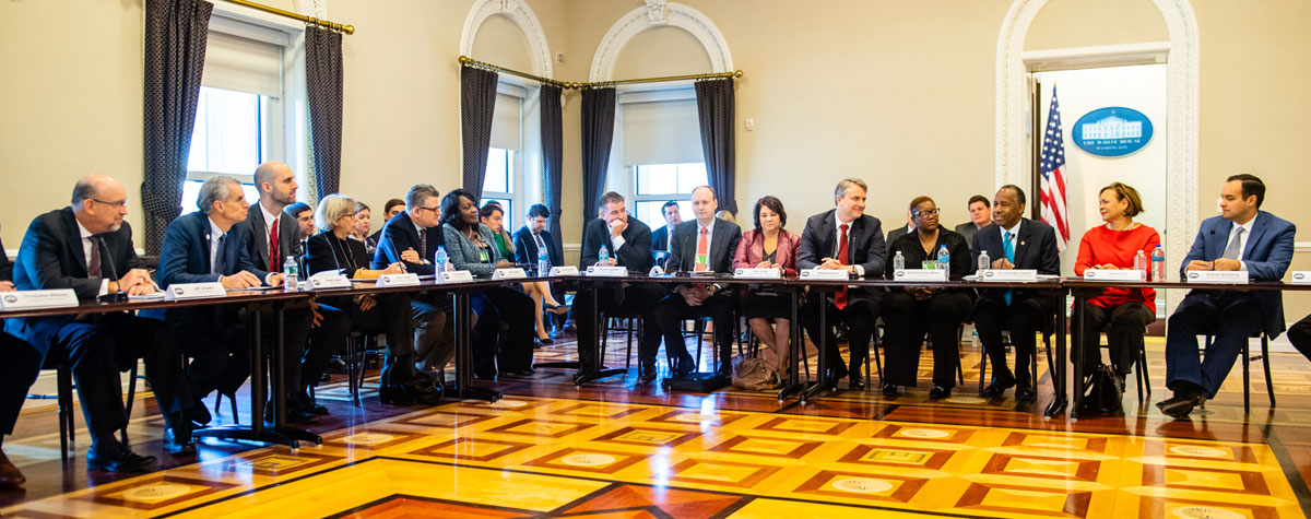 [Secretary Carson addresses White House Roundtable on Housing Affordability]. 