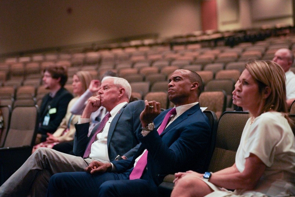 Secretary Turner and Rep. Womack then attended a presentation on innovative workforce housing. McAuley Place, a 160-unit affordable housing development is designed to accommodate teachers, staff and other residents of the Bentonville school district.