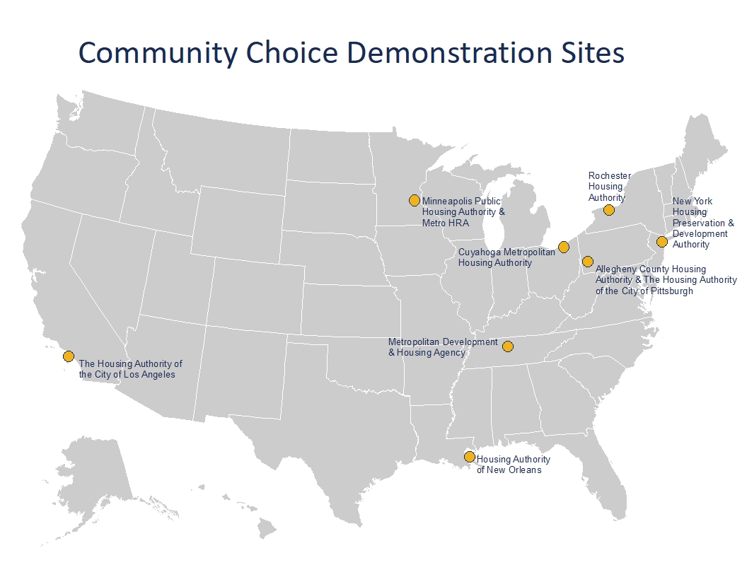 This is an image of a map of the United States with dot representing each CCD site’s location. 