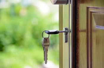 key in door