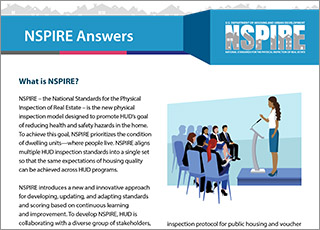 A thumbnail representation of the top half of the NSPIRE Answers Factsheet PDF.