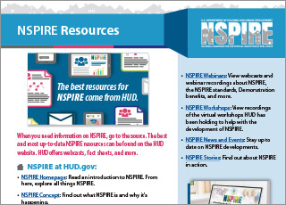 A thumbnail representation of the top half of the NSPIRE Resources Factsheet PDF.