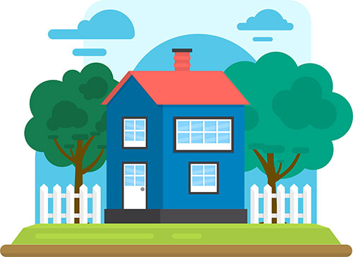 Illustration showing a resident’s home.