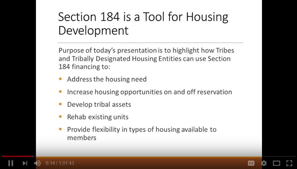 hud 184 indian home loan program