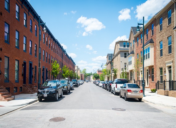 row houses. HUD Photo