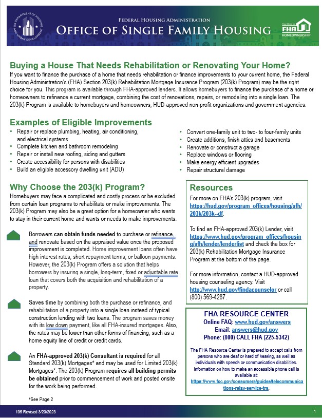[thumbnail picture of 203(k)Consumer_Fact_Sheet]