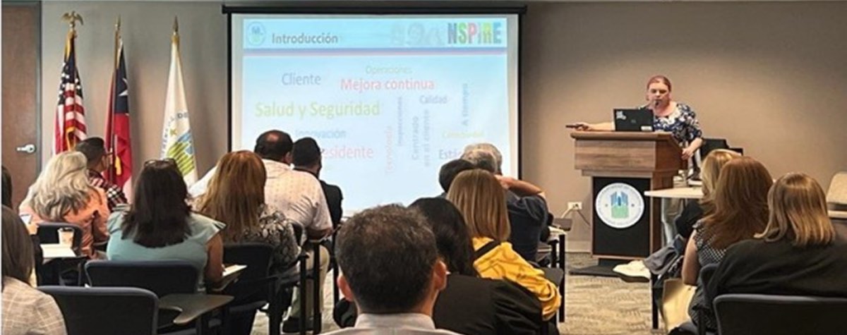 [Ashley Leia Sheriff, REAC Deputy Assistant Secretary, at the NSPIRE trainings in San Juan].  HUD Photo